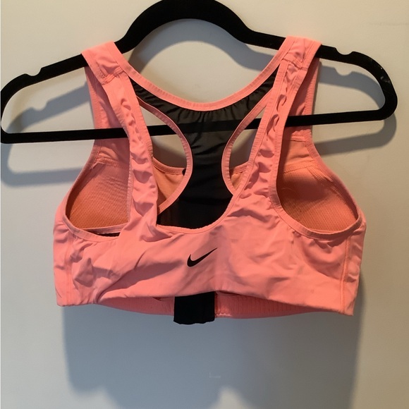 Nike Coral Zip-Front Sports Bra - Picture 4 of 4